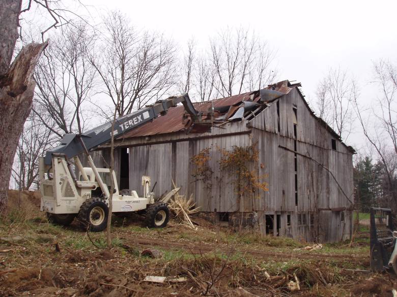 Oldfather Barn / Taking down the barn...